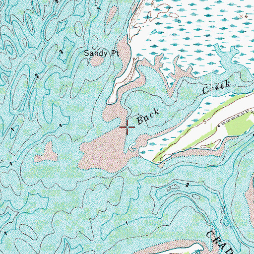 Topographic Map of Back Creek, VA