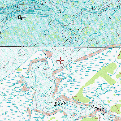 Topographic Map of Back Creek, VA