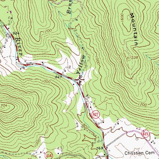 Topographic Map of Bacon Hollow, VA