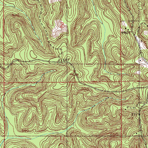 Topographic Map of Bliss (historical), AL