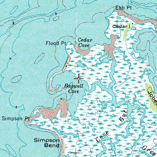 Topographic Map of Bagwell Cove, VA