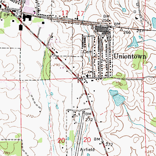 Topographic Map of Ellawhite, AL