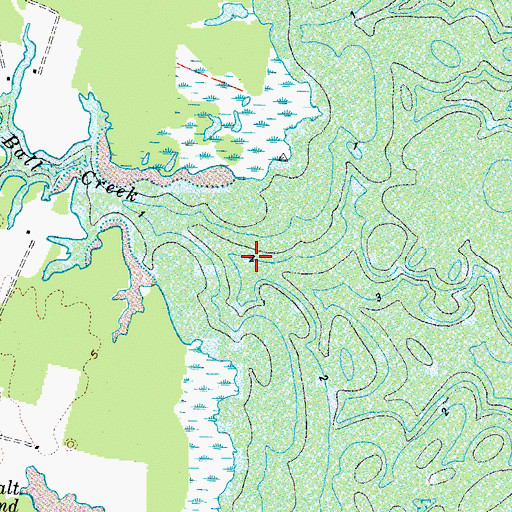 Topographic Map of Ball Creek, VA