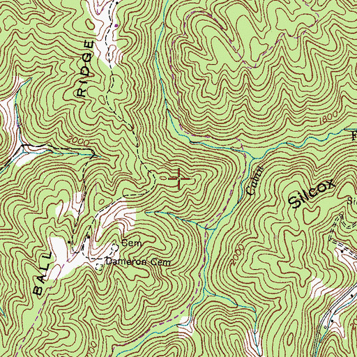 Topographic Map of Ball Ridge, VA
