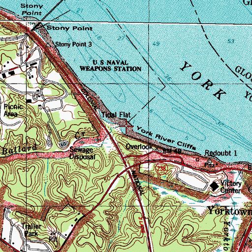 Topographic Map of Ballard Creek, VA