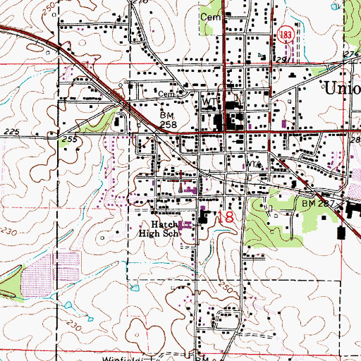 Topographic Map of Foot Washing Baptist Church (historical), AL