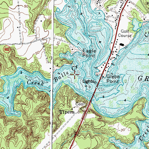 Topographic Map of Balls Creek, VA