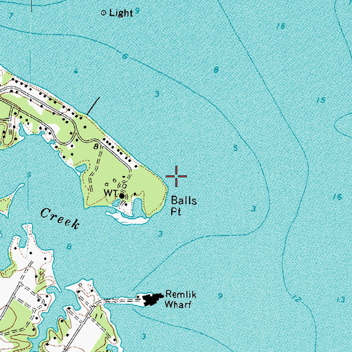 Topographic Map of Balls Point, VA