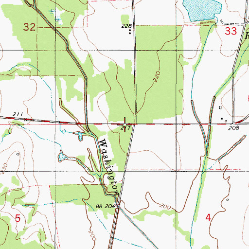 Topographic Map of Gayles Store (historical), AL