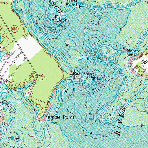 Topographic Map of Bar Point, VA