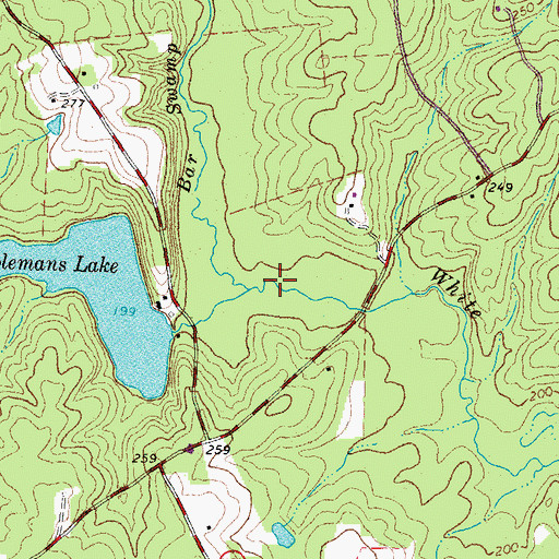 Topographic Map of Bar Swamp Creek, VA