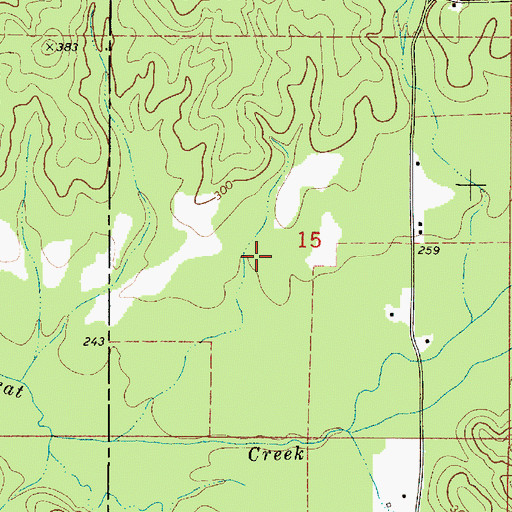 Topographic Map of Harmony Church (historical), AL
