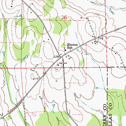 Topographic Map of Henton (historical), AL
