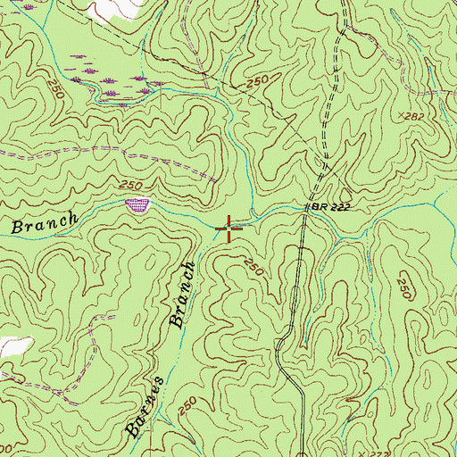Topographic Map of Barnes Creek, VA