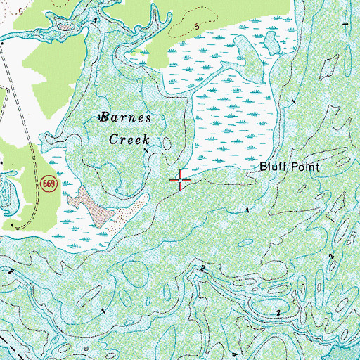 Topographic Map of Barnes Creek, VA