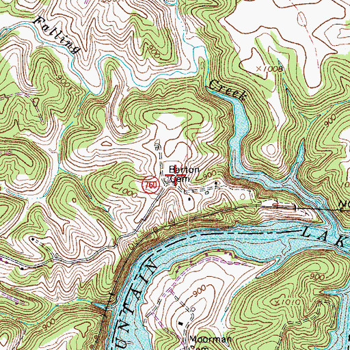 Topographic Map of Barton Cemetery, VA