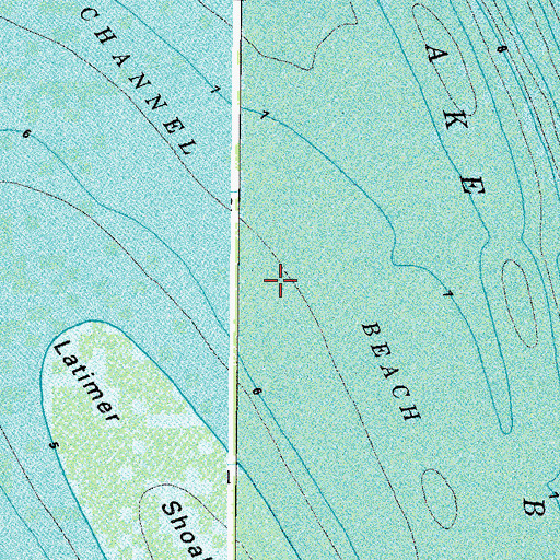 Topographic Map of Beach Channel, VA