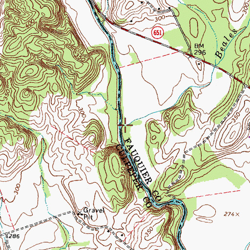 Topographic Map of Beales Branch, VA
