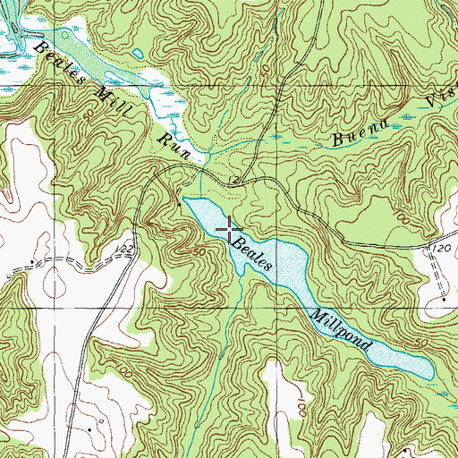 Topographic Map of Beales Millpond, VA