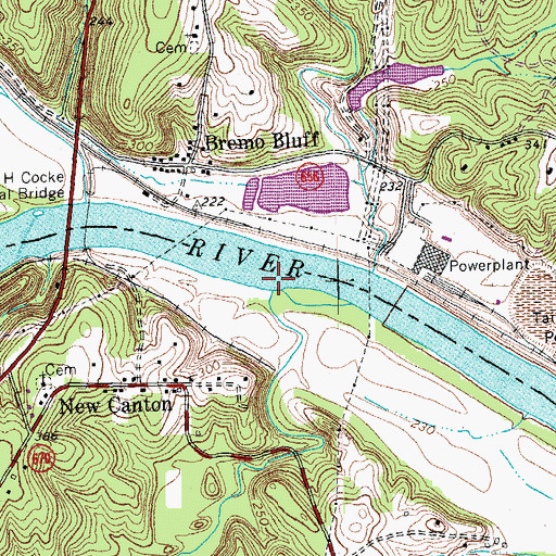 Topographic Map of Bear Garden Creek, VA