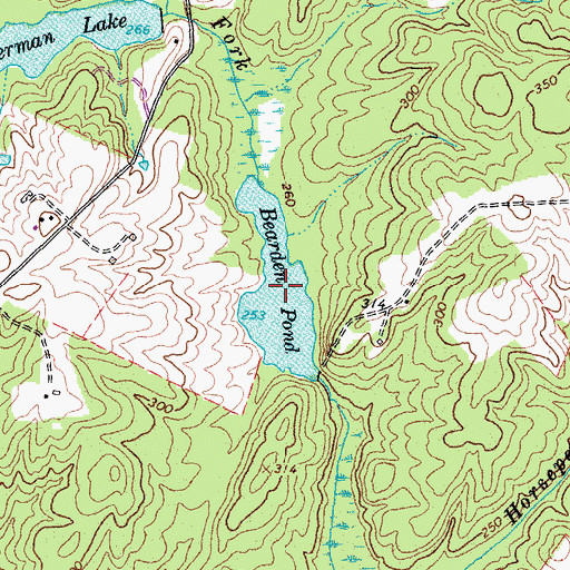 Topographic Map of Bearden Pond, VA