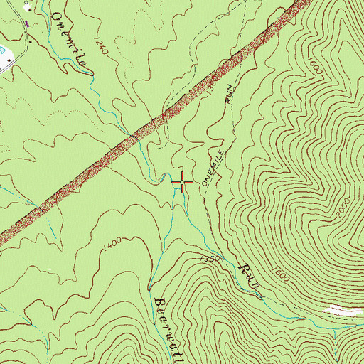 Topographic Map of Bearwallow Run, VA