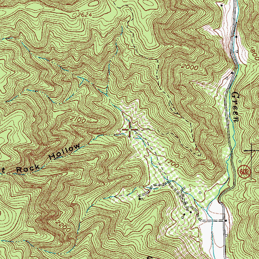 Topographic Map of Beat Rock Hollow, VA