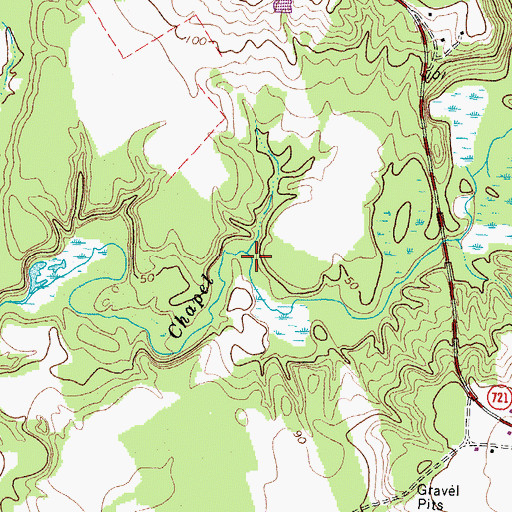 Topographic Map of Beaver Branch, VA