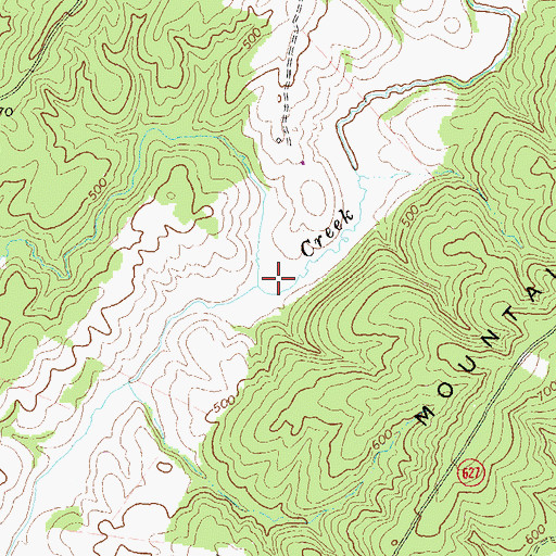 Topographic Map of Beaver Branch, VA