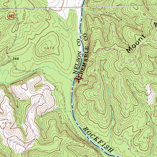 Topographic Map of Beaver Creek, VA