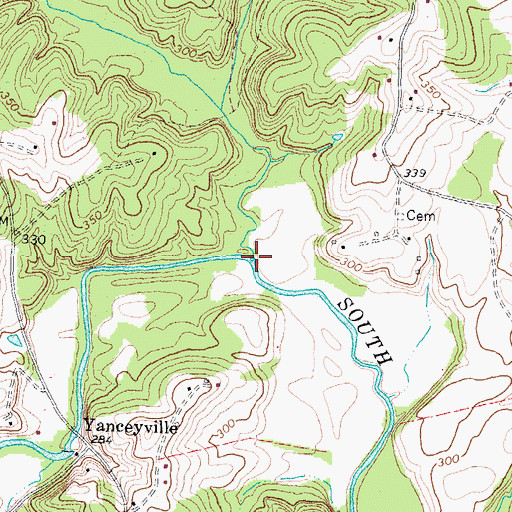 Topographic Map of Beaver Creek, VA
