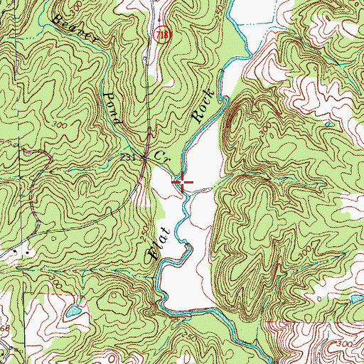 Topographic Map of Beaver Pond Creek, VA