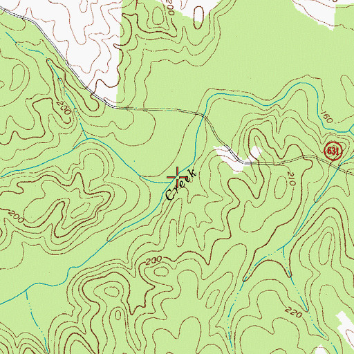 Topographic Map of Beaver Pond Creek, VA