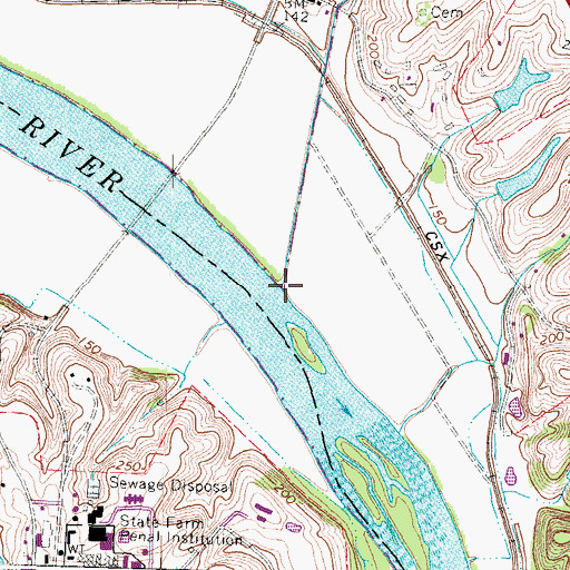 Topographic Map of Beaverdam Creek, VA