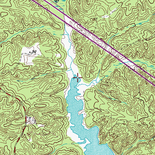 Topographic Map of Beaverdam Creek, VA