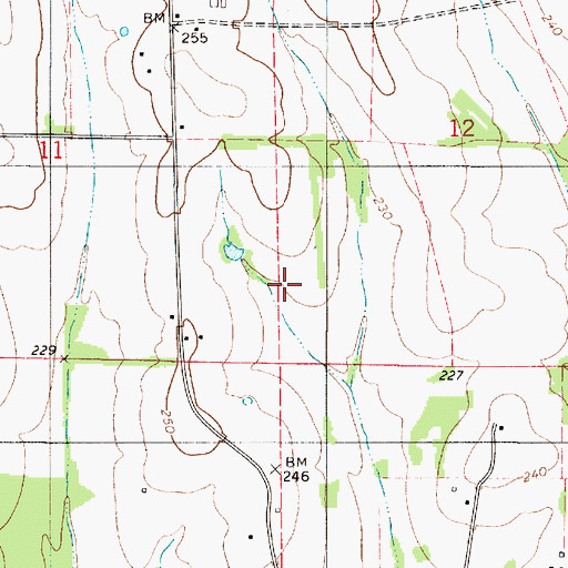 Topographic Map of Walkers Prairie, AL