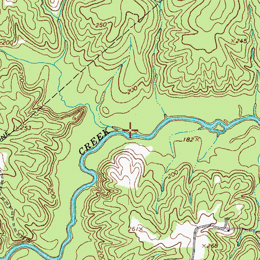 Topographic Map of Beaverpond Creek, VA