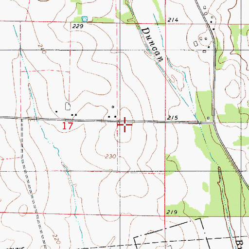Topographic Map of Willow Grove School (historical), AL
