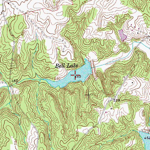 Topographic Map of Bell Lake, VA