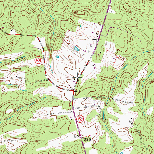 Topographic Map of Belle Fonte Church, VA