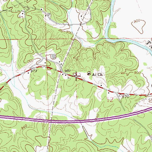 Topographic Map of Ai Cemetery, AL