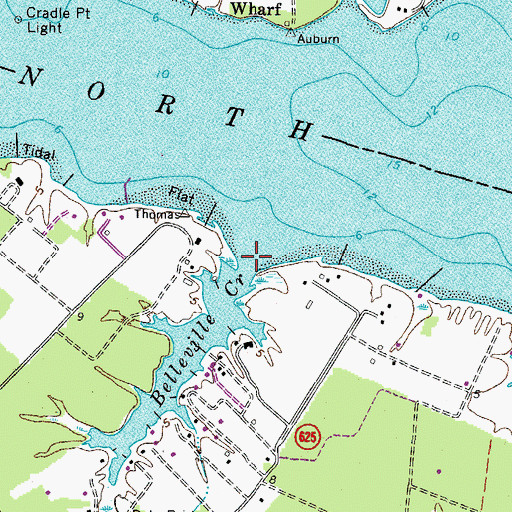 Topographic Map of Belleville Creek, VA