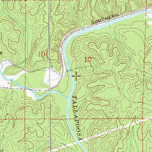 Topographic Map of Barnes Mill (historical), AL