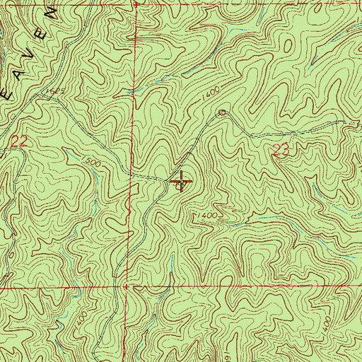 Topographic Map of Bee Hill, AL