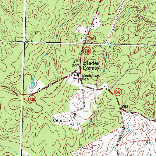 Topographic Map of Berkeley Elementary School, VA