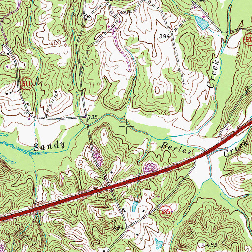 Topographic Map of Berles Creek, VA