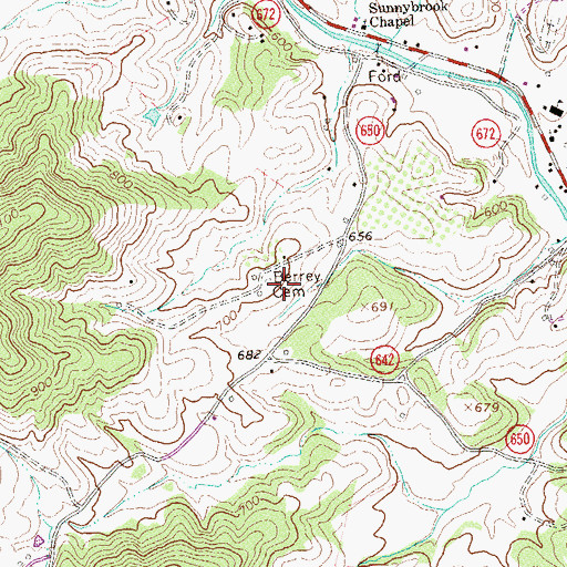 Topographic Map of Berry Cemetery, VA