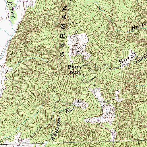 Topographic Map of Berry Mountain, VA