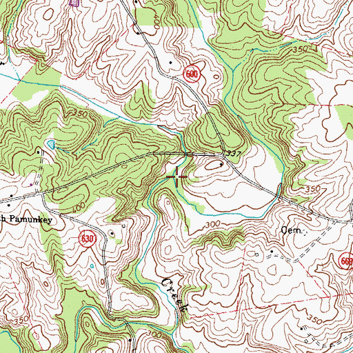 Topographic Map of Berry Run, VA