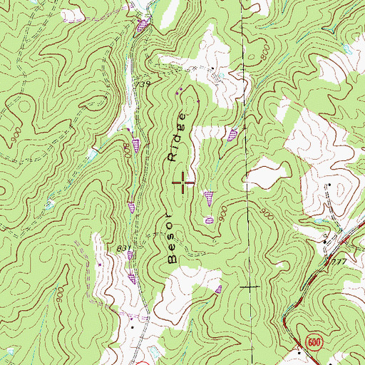 Topographic Map of Besor Ridge, VA